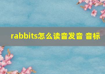 rabbits怎么读音发音 音标